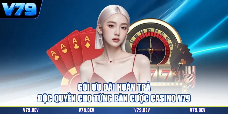 Gói ưu đãi hoàn trả độc quyền cho từng bàn cược Casino V79